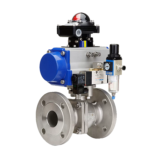 彩乐园-气动法兰球阀 流体控制