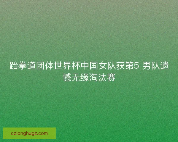 跆拳道团体世界杯中国女队获第5 男队遗憾无缘淘汰赛